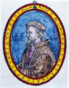 (Cardanus Hieronymus) Jerome Cardan, italienischer Arzt, Mathematiker, Philosoph und Astrologe (Pavia)