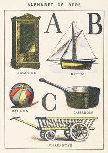 A B C: Schrank, Boot, Ballon, Topf, Karren von Unknown artist
