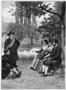 Ein Sonntag bei den Wenden - Gravur von 1897 von Unknown artist