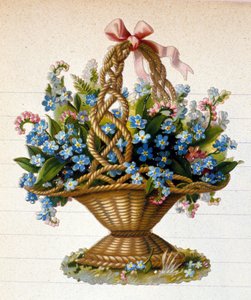 Ein Korb voller Blumen