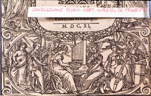 Ein Konzert (Detail). Frontispiz des Compendium der Musik von Adam Gumpeltzhaimer