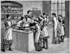 Eine Kochklasse in England