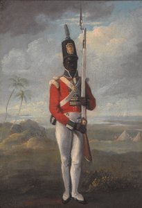 Ein Soldat des 8. Westindien-Regiments