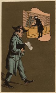 Ein Steuerinspektor, anonyme Chromolithografie, Ende des 19. Jahrhunderts. von Unknown artist