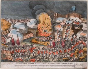 ?Eine Ansicht der Belagerung und Erstürmung von Ciudad Rodrigo in Spanien am 19. Januar 1812? von Unknown