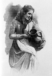 Eine junge Frau aus dem Volk, Bewohnerin von Messina, Sizilien. von Unknown artist