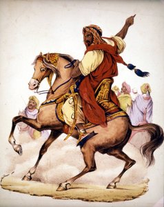 Abd El Kader (Abd El-Kader) (1807 - 1883), arabischer Emir von Algerien. Lithografie des 19. Jahrhunderts