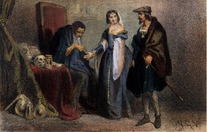 Agnes Sorel, bekannt als „La Belle Agnes“, konsultiert einen Astrologen von Unknown artist