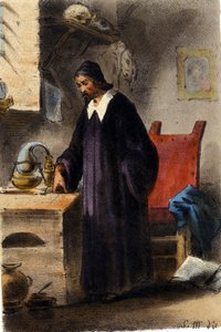 Alchemist Nicola Barnaud, Forscher des Steins der Weisen von Unknown artist