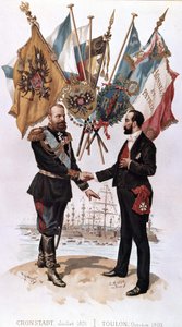 Alexander III. bei der Unterzeichnung des französisch-russischen Handelsabkommens (Kronstadt 1891 - Toulon 1893), Bianchetti-Sammlung