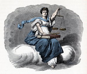 Allegorie der Gerechtigkeit - 1882 - Holzschnitt