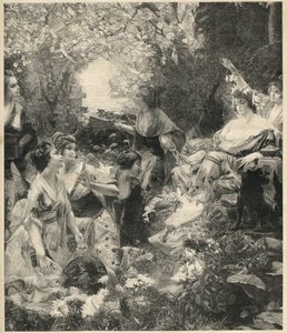 Amaterasu Sonnengöttin - Gravur von Paul François Quinsac - Gravur von 1899