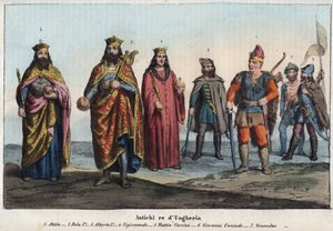 Alter König von Ungarn - Attila - Bela I der Champion oder der Weise - Albert I von Deutschland von Unknown artist