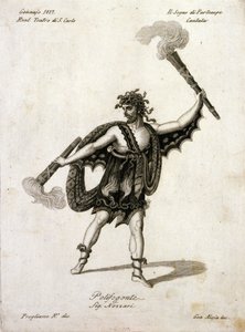 Andrea Nozzari (1775-1832) in der Rolle des Polifegonte in „Il sogno di Partenope“ von Giovanni Simone Mayr (Johann Simon Mayr) (1763-1845) - Neapel, Teatro San Carlo