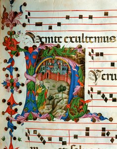 Antiphonar in Note 5, ein Buch mit den Gesängen für den Chor während der Messe