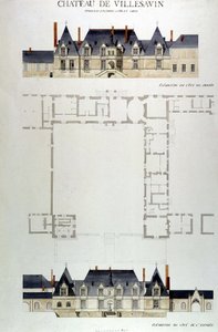 Architektur des Château de Villesavin, Tou en Sologne, Loir et Cher (41)