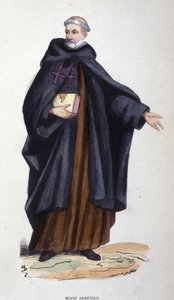 Armenischer Mönch. Gravur aus einem Album über religiöse Orden, Paris von Unknown artist