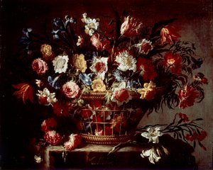 Blumenkorb von Unknown artist