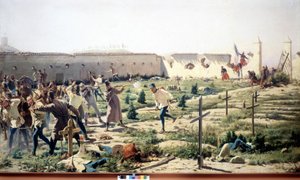 Schlacht von Solferino, Lombardei, zwischen den französisch-sardischen und österreichischen Armeen am 24. Juni 1859. Museo del Risorgimento, Mailand