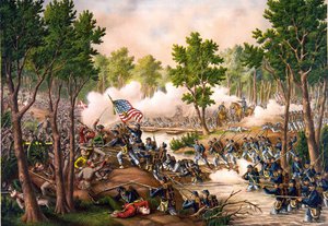 Schlacht von Spottsylvania zwischen 8 und 18/05/1864. Gravur ca. 1888 von Unknown artist