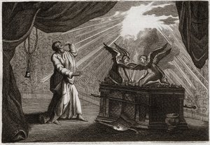 Royaumont-Bibel, Altes Testament: Die Bundeslade. Figur der Lade. Illustration von 1811. von Unknown artist