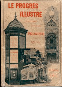 Einband von „Le Progres illustre“ literarische Beilage des Progres de Lyon von 1895 (Morris-Säule) von Unknown artist