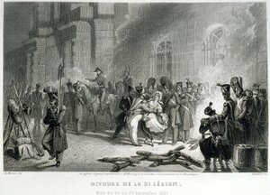 Biwak der XI. Legion - Nacht vom 22. auf den 23. Dezember 1830 - in 