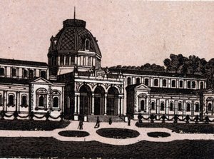 Budapest, Ungarn: Blick auf die Thermalbäder auf der Margareteninsel. in „Die Welt illustriert 168 Ansichten“. Undatiert (spätes 19. Jahrhundert)