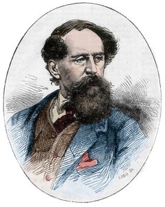 CHARLES DICKENS (1812-1870) - englischer Romanautor - Porträt des britischen Schriftstellers Charles Dickens (1812-1870)