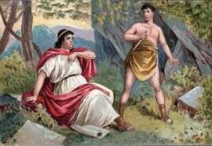 Caius Sempronius Gracchus (154-122 v. Chr.), Tribun der Plebejer, befand sich in einem Konflikt zwischen dem Senat und den Plebejern und befahl seinem Sklaven, ihn zu töten