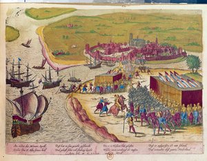 Eroberung des Forts von Brielle im Jahr 1572. Gravur des 17. Jahrhunderts. B.N. Paris