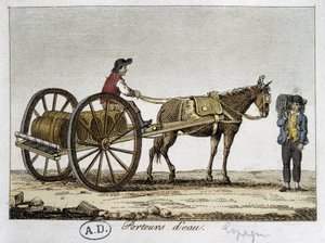 Karren und Wasserträger in Spanien - 19. Jahrhundert von Unknown artist