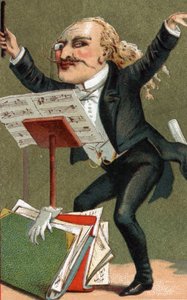 Karikatur eines Dirigenten Ende des 19. Jahrhunderts. von Unknown artist