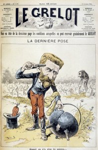 Karikatur über den Selbstmord von General Boulanger - in „Le Grelot“ vom 11.10.1891