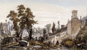 Friedhof Père Lachaise - Lithographie