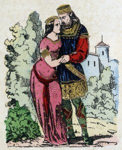 Childerich I., König der Salischen Franken (436-481), traf Basin von Thüringen (Frau des Königs von Thüringen) während seines Exils. Clovis wurde aus ihrer Ehe geboren.