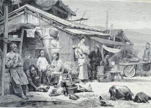 Chinesisches Fischerdorf in Kalifornien von Unknown artist