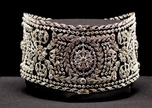Halskette im Choker-Stil aus Platin und Diamanten, getragen von Mrs. Potter Palmer I, geborene Bertha Honoré