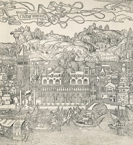 Stadt Venedig, Italien, Gravur