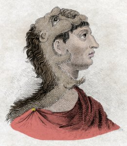 Zivilisation der Antike: Porträt von König Philipp II. von Makedonien (382-336 v. Chr.), Vater von Alexander dem Großen. Gravur des 19. Jahrhunderts
