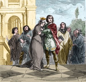 Chlodwig II., König der Franken, kauft Sainte Bathilde.