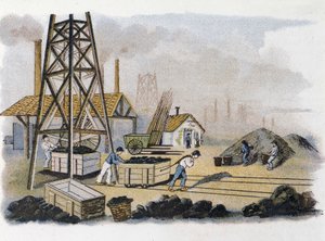 Kohlenmine: Kohletransport zum Ufer, Frankreich von Unknown artist