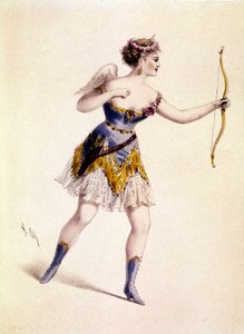 Cora Pearl, englische Kurtisane, in der Rolle des Amor in der Oper „Orpheus in der Unterwelt“
