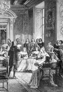 Corneille liest seine Tragödie Polyeucte im Hotel de Rambouillet - in „Histoire de France von den frühesten Zeiten bis 1789“ von M. Guizot