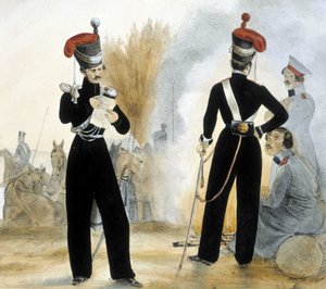 Kosakensoldaten der kleinen Russland um 1840