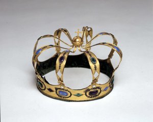 Krone aus Gold und Edelsteinen des Königs von Italien von Napoleon Bonaparte. Risorgimento Museum. Mailand