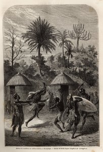 Tanz der Landines oder Zulu-Kaffern in Shoupanga (rechtes Ufer des Sambesi-Flusses) von Unknown artist