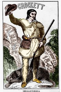 David Crockett (1786-1836), amerikanischer Pionier - Almanach von Unknown artist