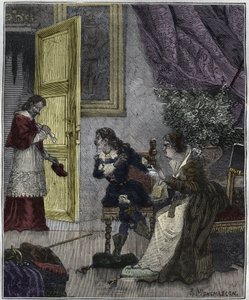 Tag der Betrogenen 1630 - Als Marie de Medicis ihre Sache verteidigte, trat Kardinal Richelieu ein - Illustration in „Paris durch die Jahrhunderte“ von Knee-Lac