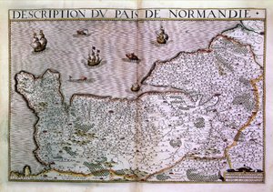 Beschreibung des Normandie-Pais. Karte der Normandie-Region im Jahr 1620 von Unknown artist